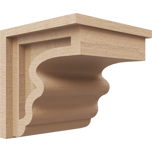 Ekena Millwork 7"W x 7"D x 7"H Wide Highland Rough Cedar Woodgrain TimberThane Corbel, Primed Tan CORUR07X07X07HLDRCPR - main